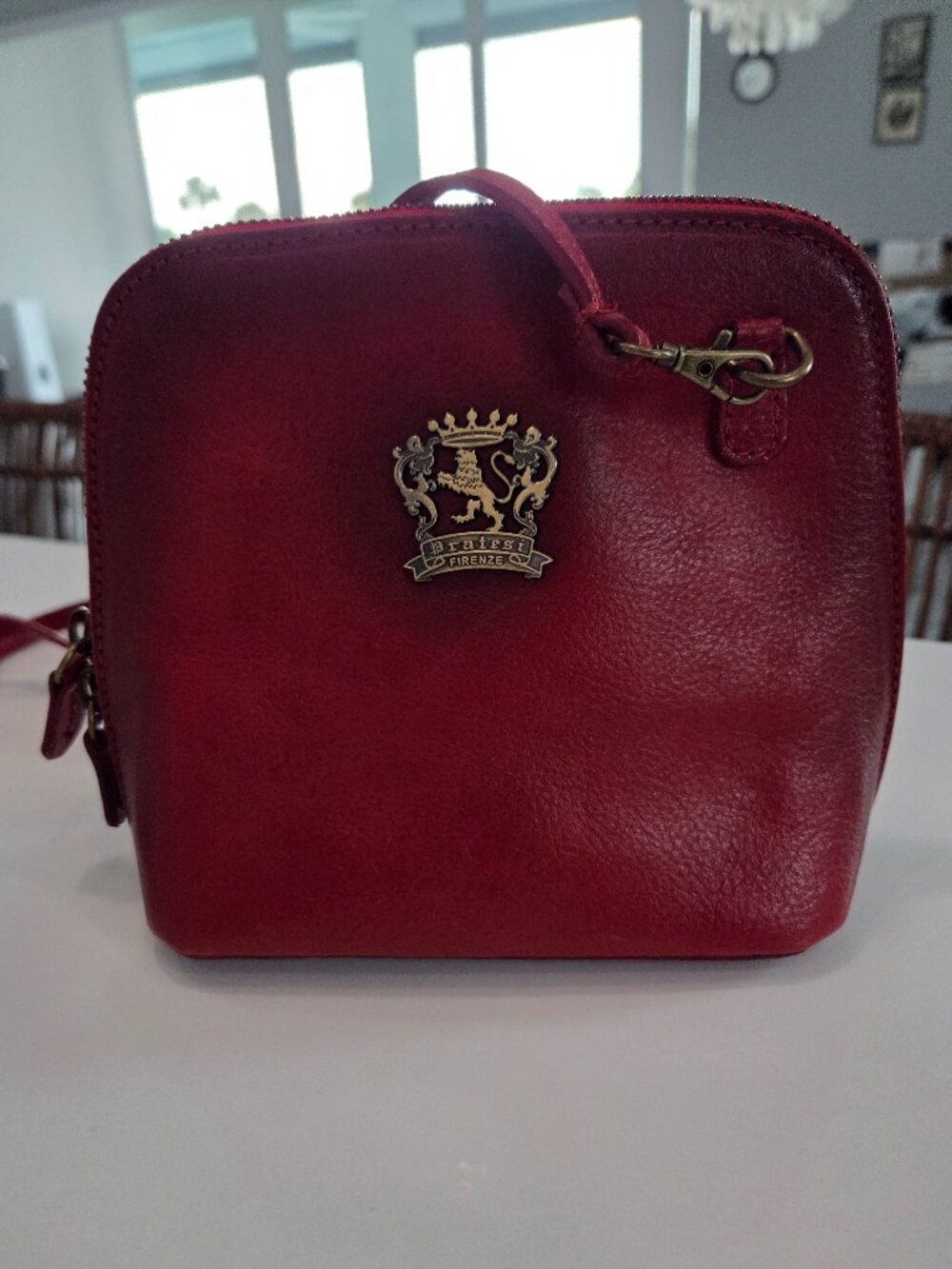 NWT Pratesi Leather Crossbody Bag